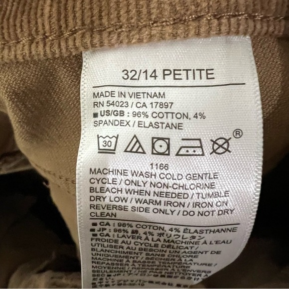 Banana Republic Petite Corduroy Pants High-Rise Pumpkin Spice 32/14 - Picture 7 of 15